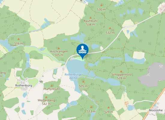 Map of ROTHENBUERGER WEIHER TIRSCHENREUTH ROTHENBUERG LIEGEWIESE