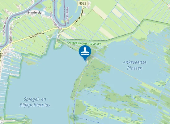 Map of GOOGPAD NOORDOOST STRAND (SPIEGELPLAS)
