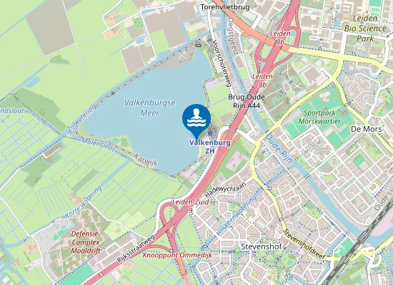 Map of VALKENBURGSE MEER