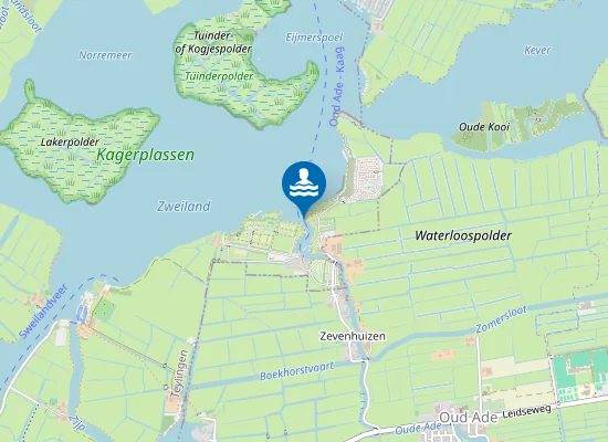 Map of CAMPING SPIJKERBOOR ZEVENHUIZERVAART