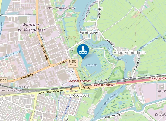 Map of VEERPLAS NOORDZIJDE