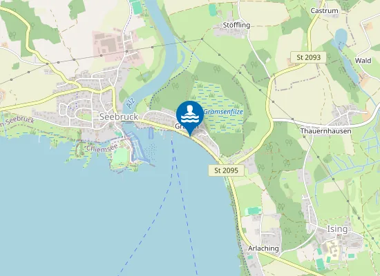 Map of CHIEMSEE SEEON SEEBRUCK SEEBRUCK