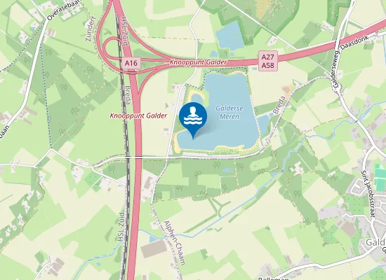 Map of GALDERSE MEREN SURFPLAS IN Z.W. HOEK