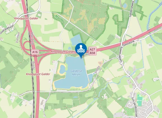 Map of GALDERSE MEREN ZWEMPLAS N.O. HOEK