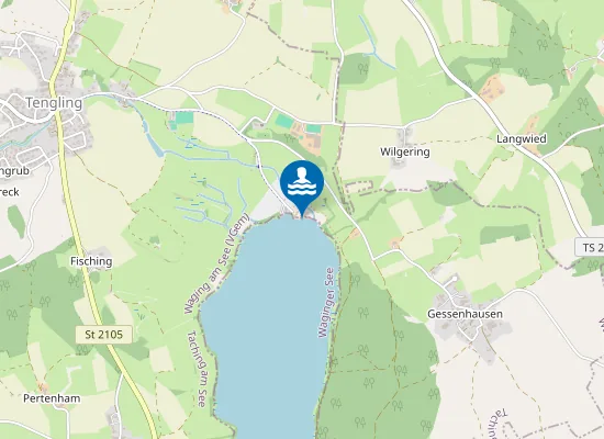 Map of TACHINGER SEE STRANDBAD TENGLING TACHING AM SEE