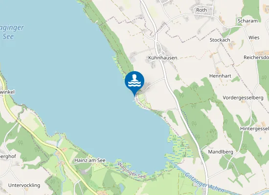 Map of WAGINGER SEE STRANDBAD KUEHNHAUSEN PETTING