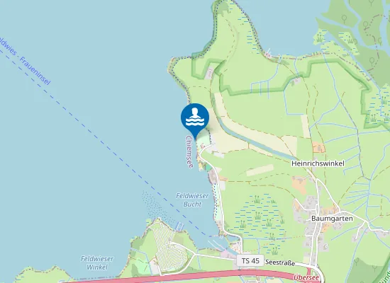 Map of CHIEMSEE STRANDBAD UEBERSEE FELDWIES