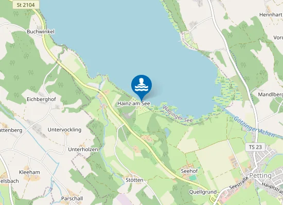 Map of WAGINGER SEE CAMPING FERIENPARK HAINZ AM SEE PETTING