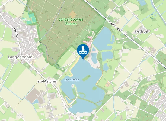 Map of DE KUILEN MILL, NOORDELIJKE HOEK VAN STRAND