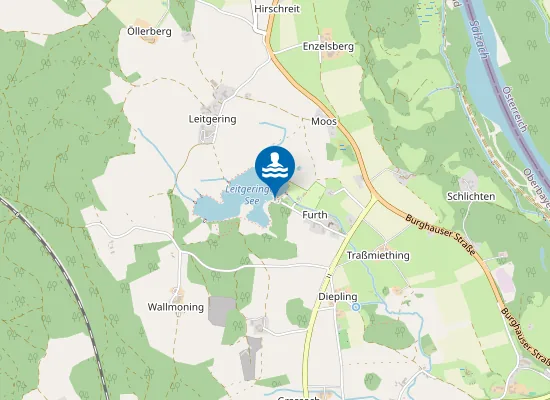 Map of LEITGERINGER SEE STRANDBAD TITTMONING