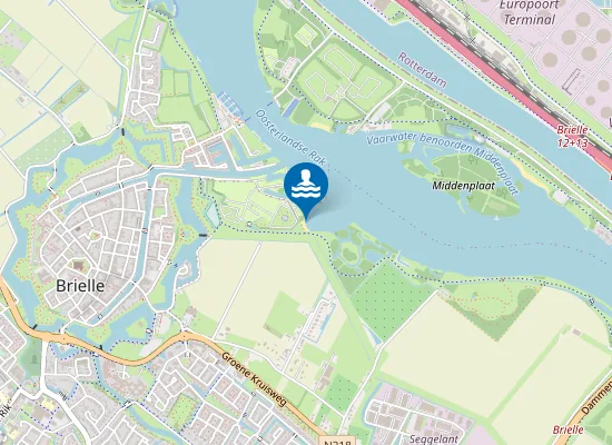 Map of Brielse Meer Buitenstrand Camping De Meeuw