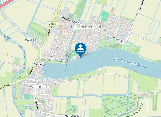 Map of Binnenbedijkte Maas Mijnsheerenland