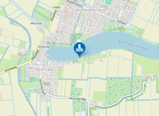 Map of Binnenbedijkte Maas Westmaas