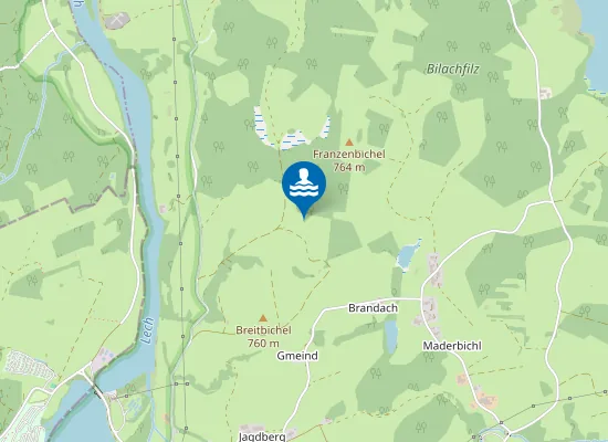 Map of SCHWAIGSEE WILDSTEIG STEG NORDSEITE