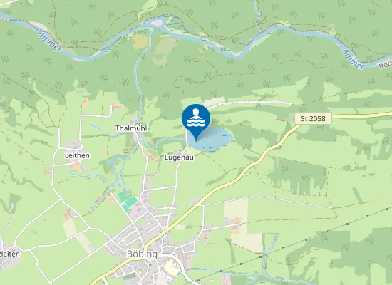 Map of LUGENAUER SEE BOEBING STEG OSTSEITE