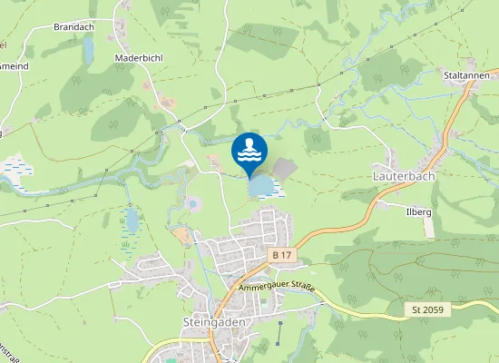 Map of BISMARCKWEIHER STEINGADEN NORDWESTSEITE