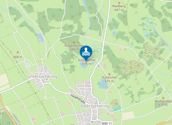 Map of ECKENBUEHLER WEIHER OBERSOECHERING NORDOSTSEITE