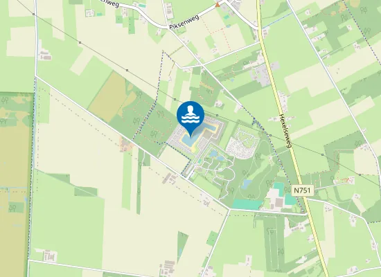 Map of HEXELSE PLAS BUNGALOWPARK HOGE HEXEL