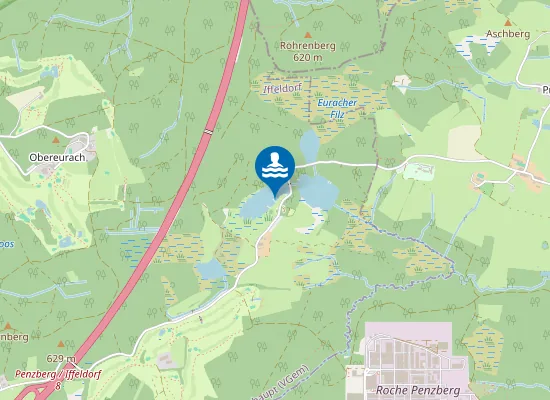 Map of EIZENBERGER WEIHER PENZBERG FREIBAD STEG