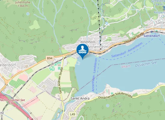 Map of OSSIACHER SEE, ANNENHEIM