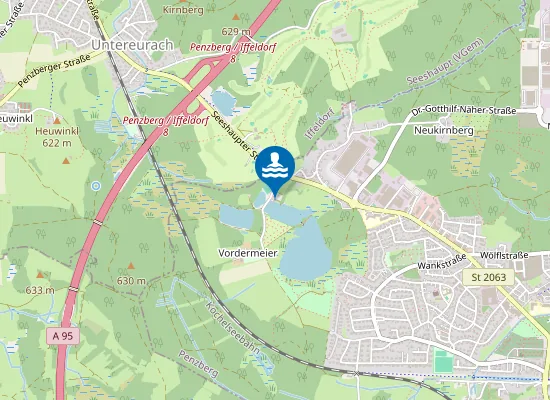 Map of HUBERWEIHER PENZBERG OSTSEITE KIOSK