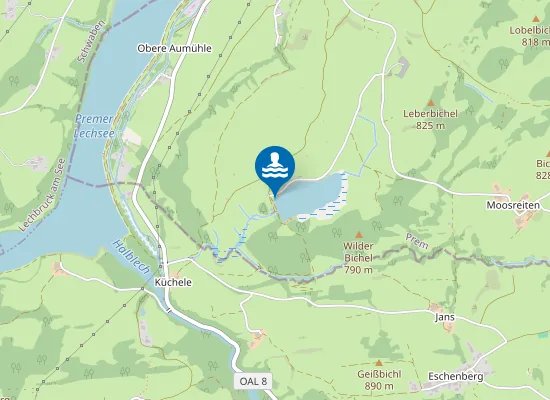 Map of KALTENBRUNNER SEE PREM NORDSEITE