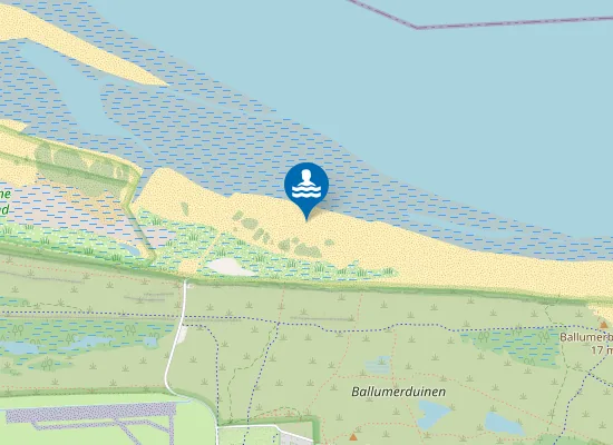 Map of Badstrand Ballum, Ameland