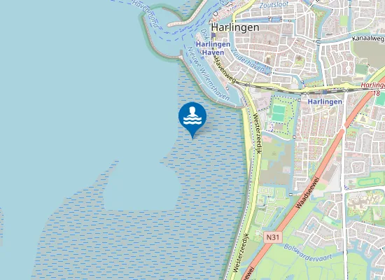Map of HARLINGERSTRAND, HARLINGEN