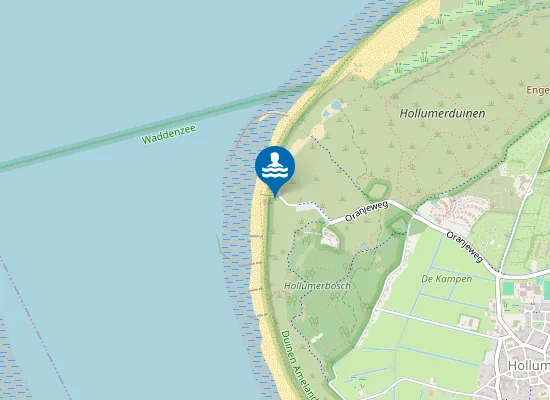 Map of Badstrand Hollum, Ameland