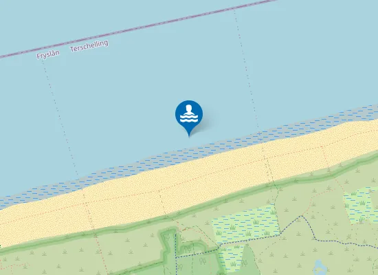 Map of Badstrand Hoorn, Terschelling