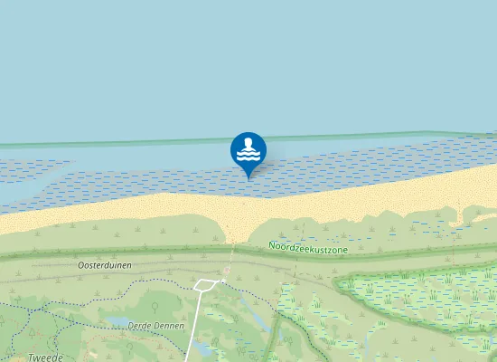 Map of Badstrand Prins Bernhardweg, Schiermonnikoog