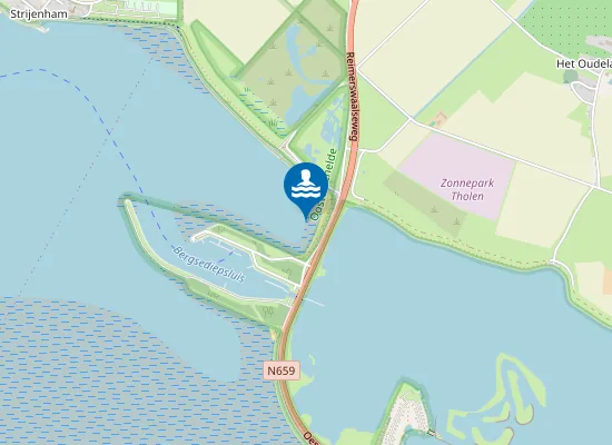 Map of Bergse Diepsluis Noord Badstrand