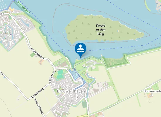 Map of Brouwershaven Badstrand