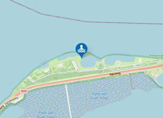 Map of GREVELINGENDAM BADSTRAND