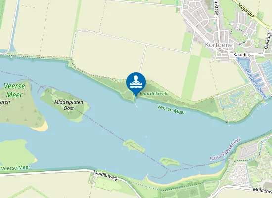 Map of KORTGENE (WESTBERMWEG) BADSTRAND