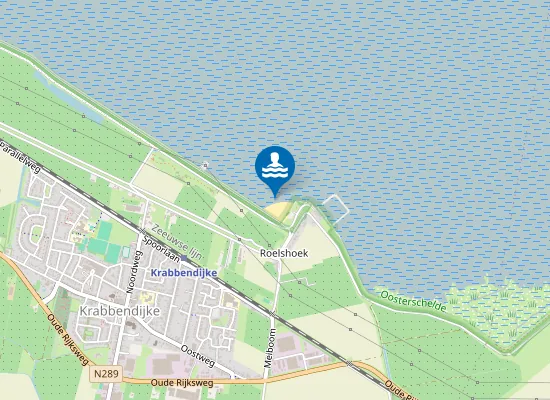 Map of KRABBENDIJKE ROELSHOEK BADSTRAND