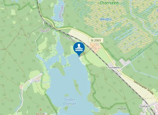 Map of OSTERSEE IFFELDORF STALTACH OSTSEITE