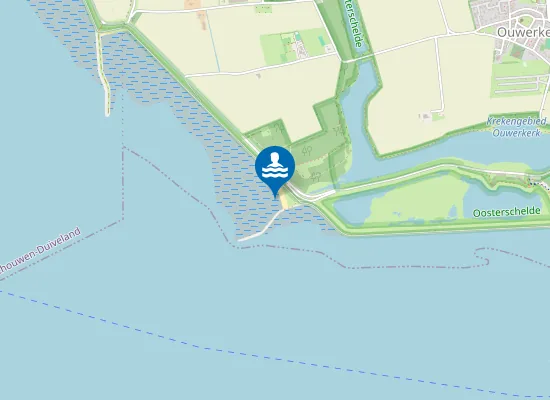 Map of OUWERKERK HOEK VAN OUWERKERK BADSTRAND