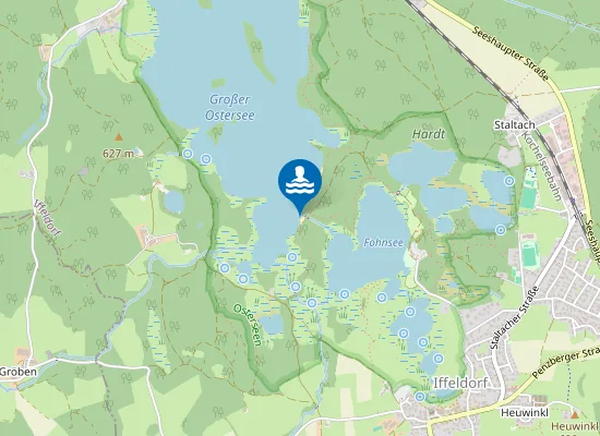 Map of OSTERSEE IFFELDORF WALDBAD WASSERWACHT