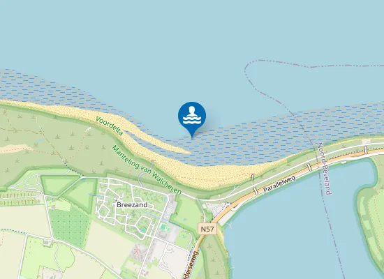 Map of VROUWENPOLDER BREEZAND BADSTRAND