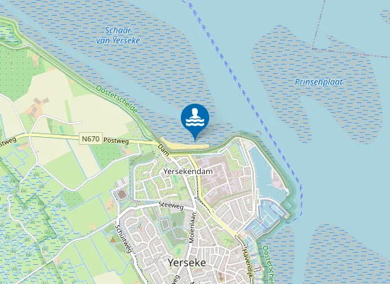 Map of YERSEKE POSTWEG BADSTRAND
