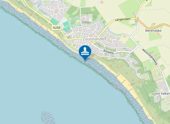 Map of ZOUTELANDE SMIDSHOEKJE BADSTRAND