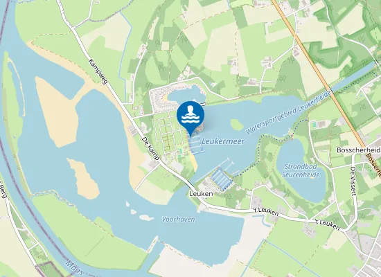 Map of RECREATIESTRAND VAKANTIEPARK LEUKERMEER
