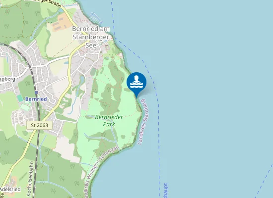 Map of STARNBERGER SEE BERNRIED NATIONALPARK WESTSEITE