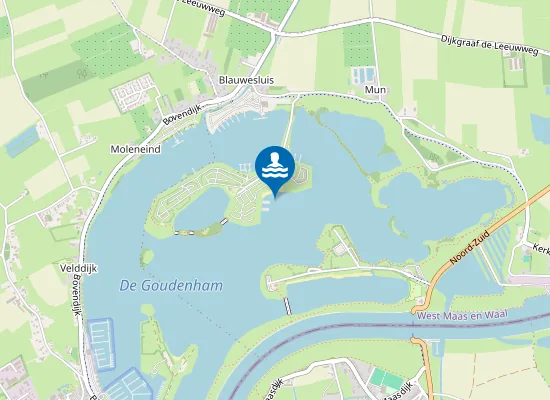 Map of HET GROENE EILAND STRAND MAASBOULEVARD