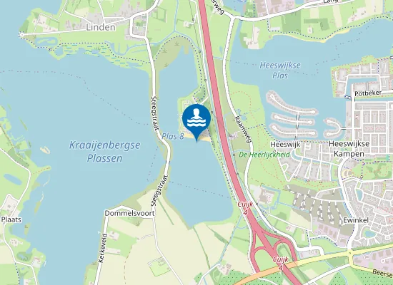 Map of KRAAIJENBERGSE PLAS OP DEN DRUL