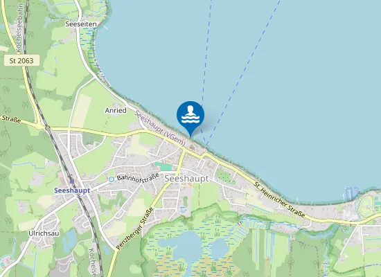 Map of STARNBERGER SEE SEESHAUPT BADEPLATZ LIDL STEG