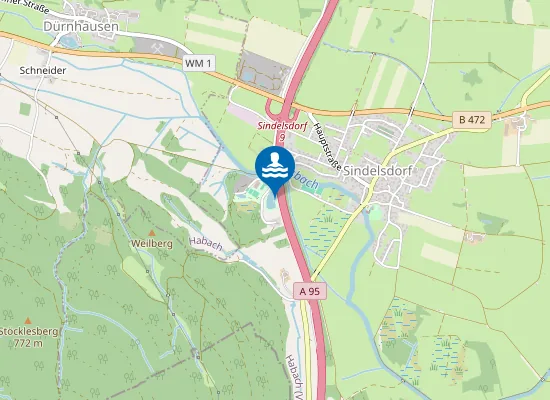 Map of WEILBERGWEIHER SINDELSDORF STEG