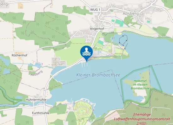 Map of KLEINER BROMBACHSEE ABSBERG BADEHALBINSEL ABSBERG
