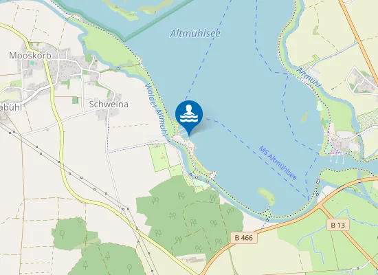 Map of Altmuehlsee Gunzenhausen Wald Seezentrum Wald